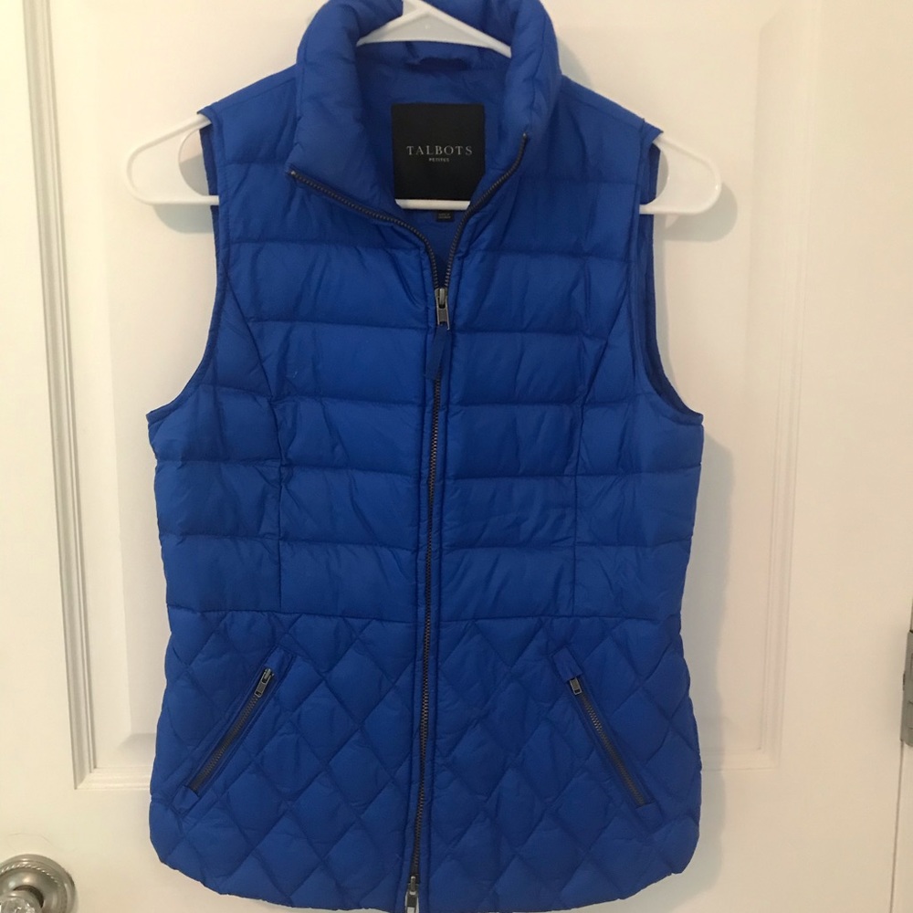 Blue Talbots Down Vest